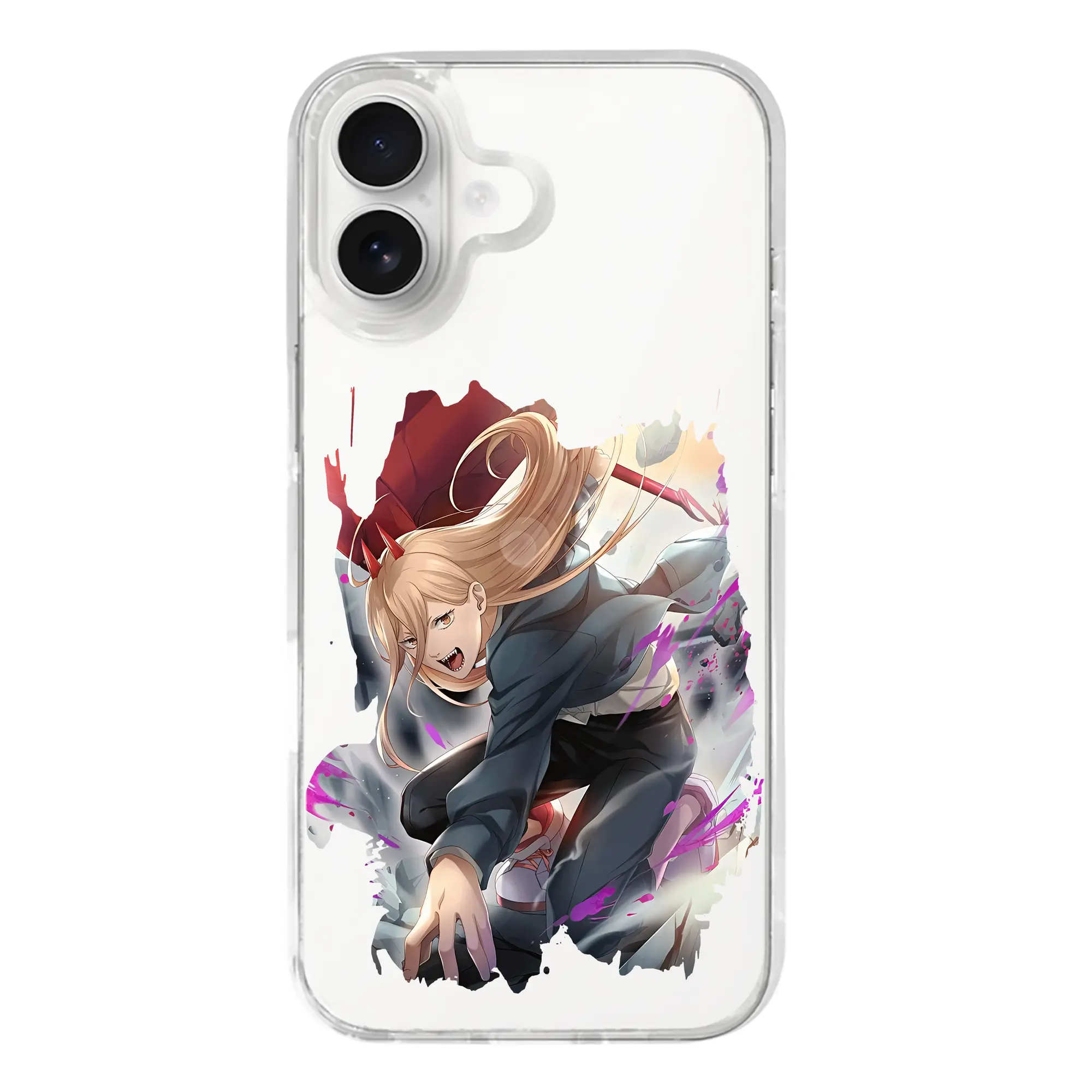 チェンソーマン グッズ,パワー - iPhone 17シリーズ 透明スマホケース – 薄型・耐衝撃・精密フィット保護カバー